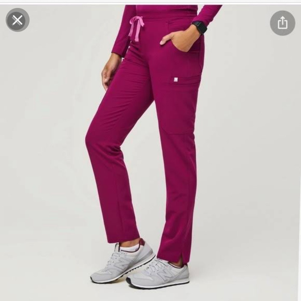 Figs fig dark magenta yola scrub bottoms